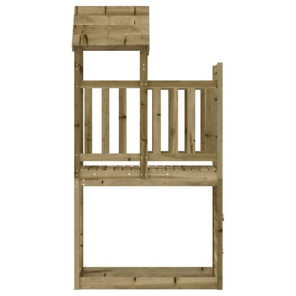 vidaXL legetårn med klatrevæg 53x110,5x214 cm imprægneret fyrretræ