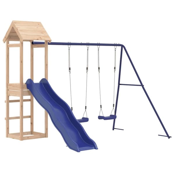 vidaXL Lekplats massiv furu