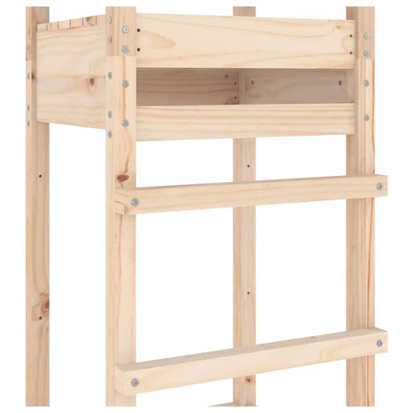 vidaXL legetårn 52,5x46,5x206,5 cm massivt fyrretræ