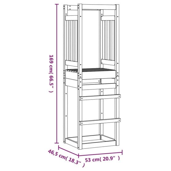 Lektorn 53X46,5X169 Cm Massivt Douglasträ