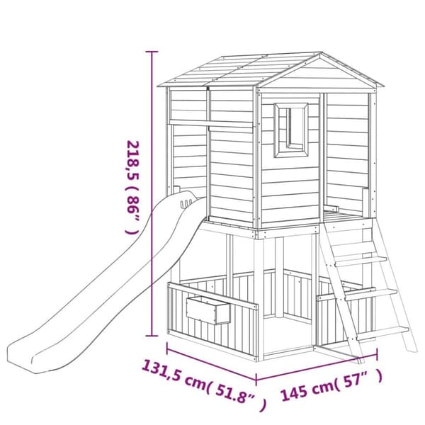 vidaXL Lektorn massiv gran