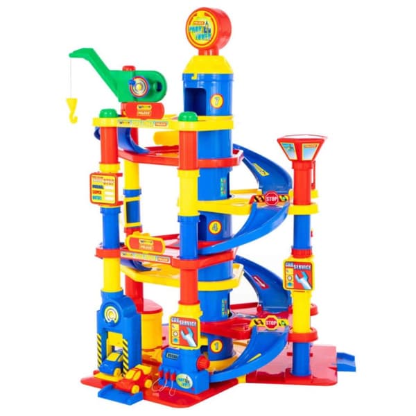 Polesie wader parkeringsgarage i 7 etager 7 dele 77x71x95 cm PP