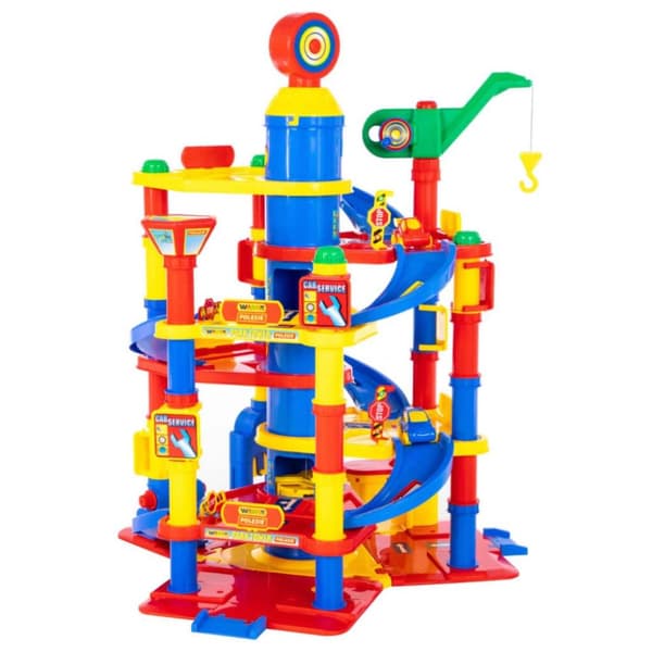 Polesie wader parkeringsgarage i 7 etager 7 dele 77x71x95 cm PP