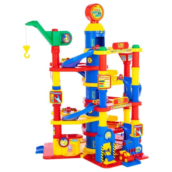 Polesie wader parkeringsgarage i 7 etager 7 dele 77x71x95 cm PP