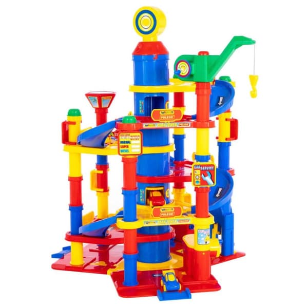 Polesie wader parkeringsgarage i 7 etager 7 dele 77x71x95 cm PP
