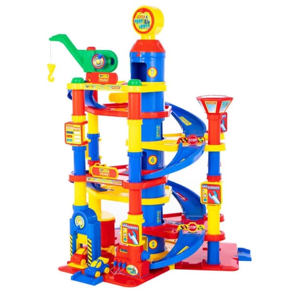 Polesie wader parkeringsgarage i 7 etager 7 dele 77x71x95 cm PP