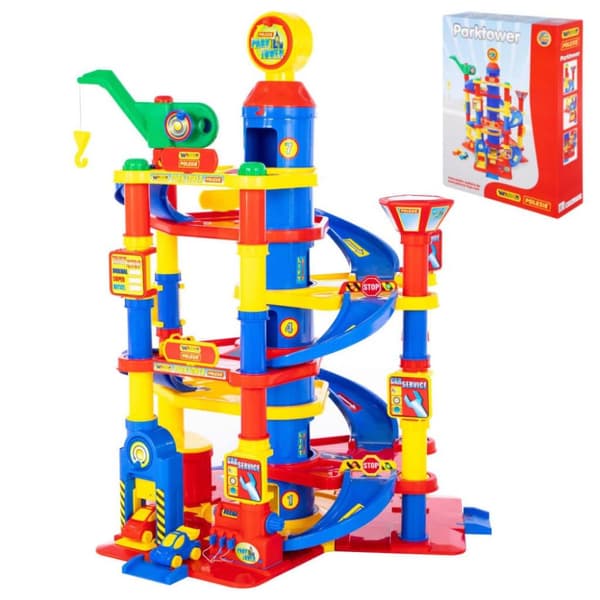 Polesie wader parkeringsgarage i 7 etager 7 dele 77x71x95 cm PP