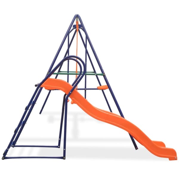 The Living Store gyngesæt med rutsjebane og 3 sæder orange -  Gyngestativer & legestativer