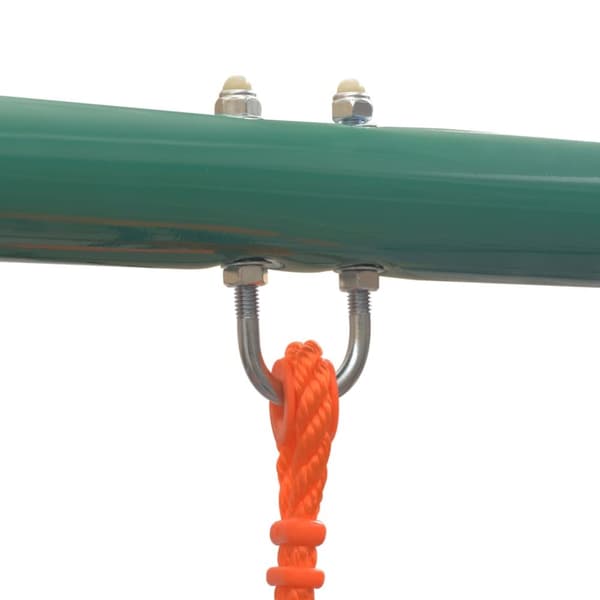 The Living Store gyngesæt med rutsjebane og 3 sæder orange -  Gyngestativer & legestativer