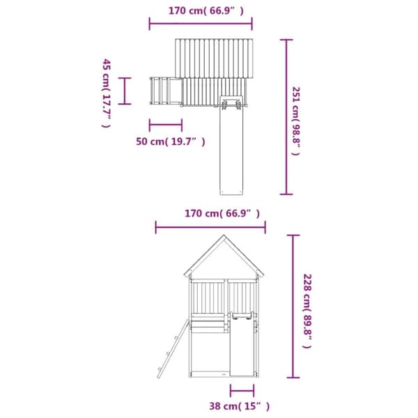 The Living Store Lekplats massiv furu -  Gung- & lekplatssystem