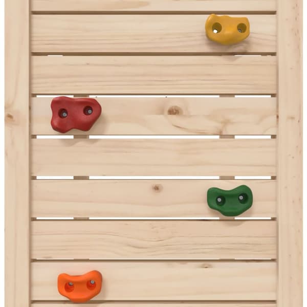 The Living Store legetårn med klatrevæg 53x110,5x214 cm massivt fyrretræ -  Gyngestativer & legestativer