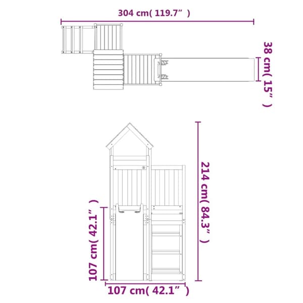 Ulkoleikkikeskus kyllästetty mänty - Ulkoleikkikeskus - Ulkoleikkikeskukset - Home & Living
