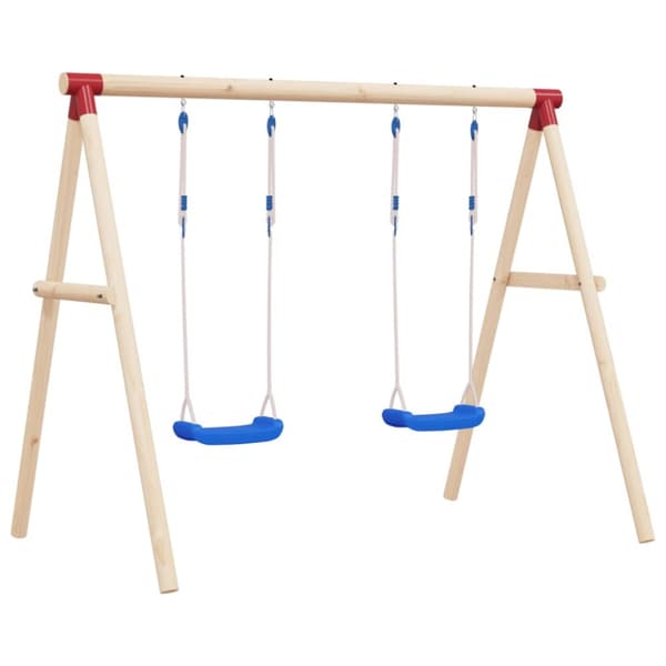 Gungsitsar med rep 2 st blå 37x15 cm polyeten