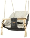 Miniatyrbillede 5 af 6: Vikingchoice Multifunktionel Babygynge - 100% Bomuld & Træ, Justerbar, Til Inde/Ude Brug