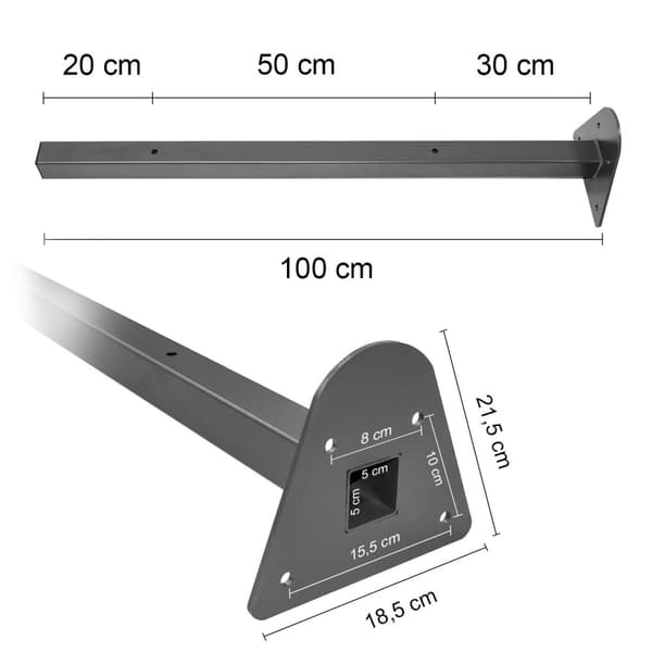 Delivery Bar Metall Gungstång - 100cm, Hållbar & Säker för Barn, Inomhus/Utomhus
