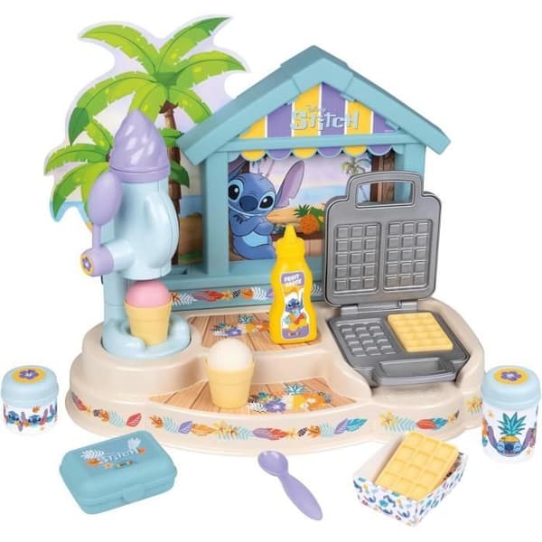 SMOBY - Paillote Gourmande Stitch - Glassmaskin och våffeljärn