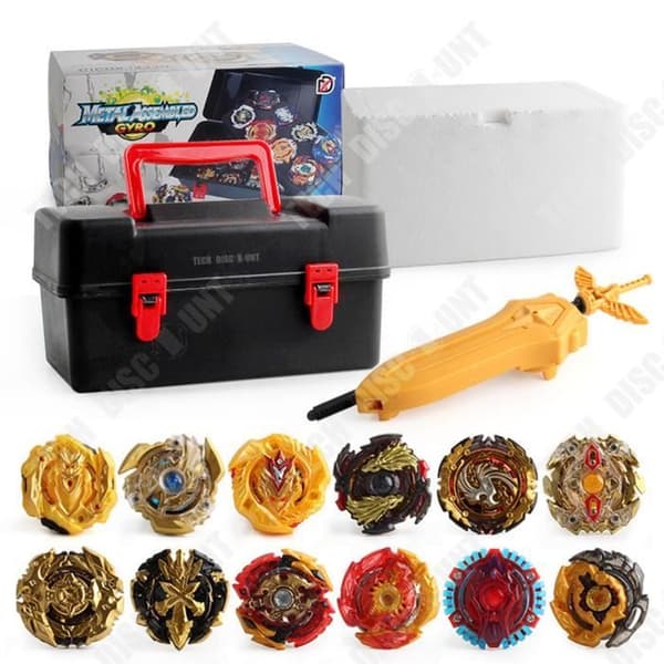 TD® 17 delar Gold Edition Burst Top Toy Toolbox Burst Top Toy förvaringsfodral för barn