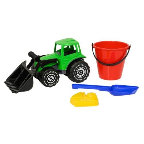 PLASTO - Tractor and sand toys - 4 parts (1514000)