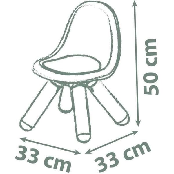 Smoby Life - Barnstol Terra Cotta - Blåsta ben - Inomhus och Utomhus - Anti-UV