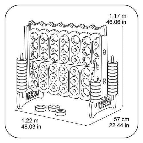Utomhuslek - FEBER - Power 4 Giant lekplats - Anti-UV plast - 21 ringar