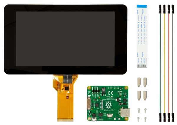 Raspberry Pi 7" LCD-touch-skjerm Raspberry Pi, 10-punkt kapasitiv, sva