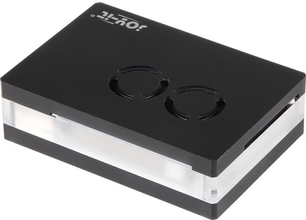 Raspberry Pi plastkasse med vifter for Raspberry Pi 4 B, svart