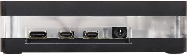 Raspberry Pi plastkasse med vifter for Raspberry Pi 4 B, svart