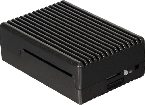 Raspberry Pi aluminiumfodral med kylfläns, Raspberry Pi 5 B, svart