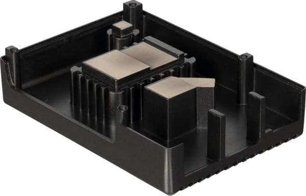 Raspberry Pi aluminiumfodral med kylfläns, Raspberry Pi 5 B, svart