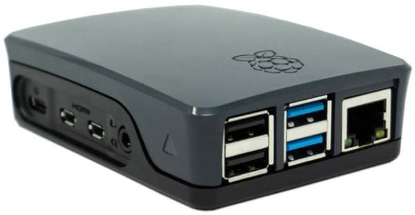 Raspberry Pi plastfodral, Raspberry Pi 4 B, svart