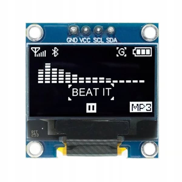 Rosfix OLED-displaymodul 0,96" 4-bens hvid