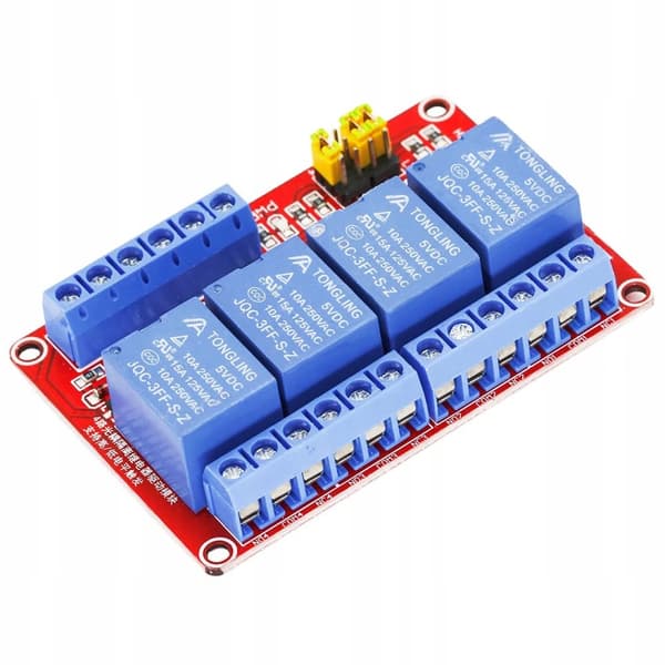 Rosfix 4-kanavainen relemoduuli 5v H/L 10A Arduino