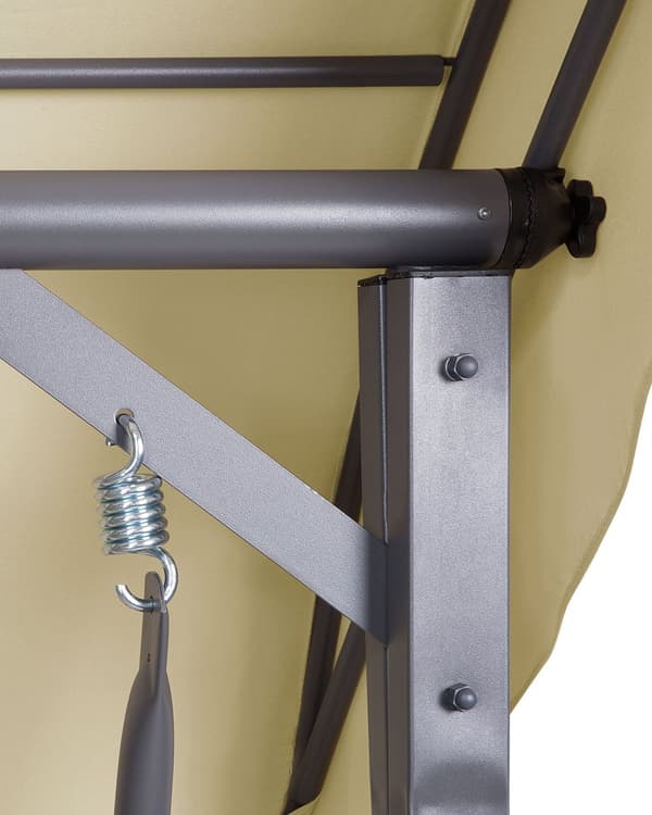 Trädgård Hängsoffa Beige Tyg Stålram 3-sits
