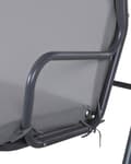 Miniatyrbild 8 av 11: Hängsoffa Mörkgrå Tyg Stålram 3-sits