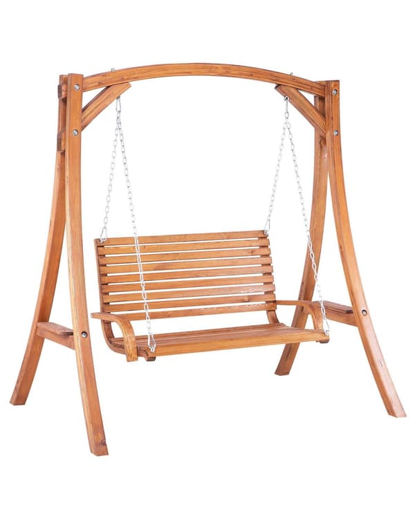 Trädgård Hängsoffa Lärkträ Utomhus 2-sits Fristående