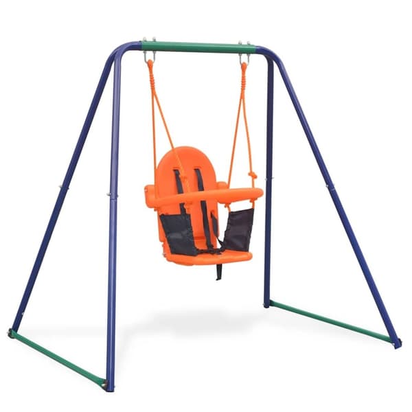 vidaXL 2-i-1 gynge og babygynge orange