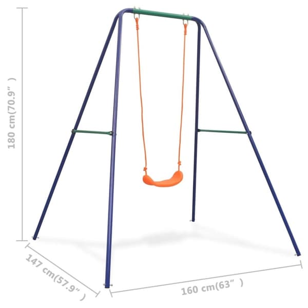 vidaXL Enkelgunga orange