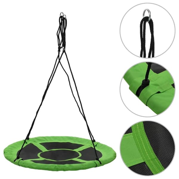 vidaXL gynge 110 cm 100 kg grøn