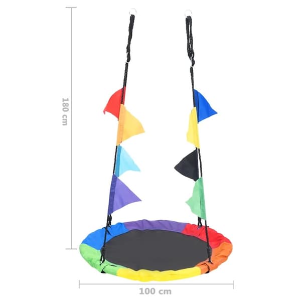 vidaXL Sateenkaarikeinu lipuilla 100 cm