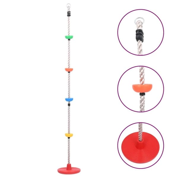 vidaXL klatrereb med trin og platform 200 cm