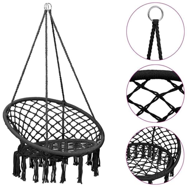 vidaXL Riippumattokeinu 80 cm antrasiitti