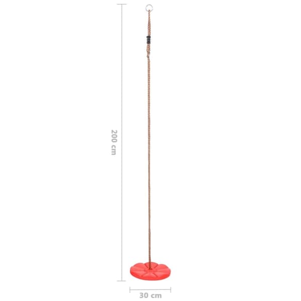 vidaXL Tallriksgunga 200 cm röd