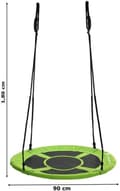 Pikkukuva 4 / 7: Pesuvaippamatto vihreästä 600D polyesteriä, 90 cm halkaisija, mukana heittopuuna 150 kg asti