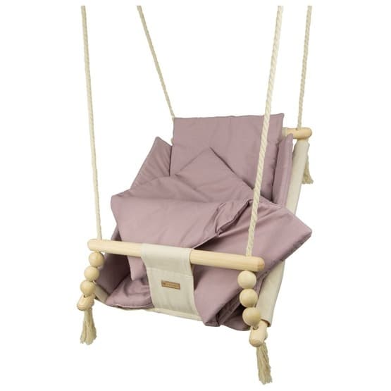 Babygynge - Vugge - Creme og Lyserød