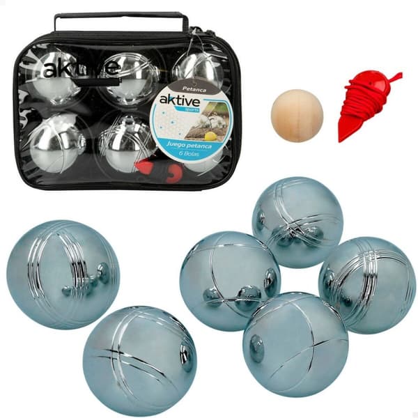 Boule-Sæt Aktive 6 Bolde Metal Forkromet stål (4 enheder)