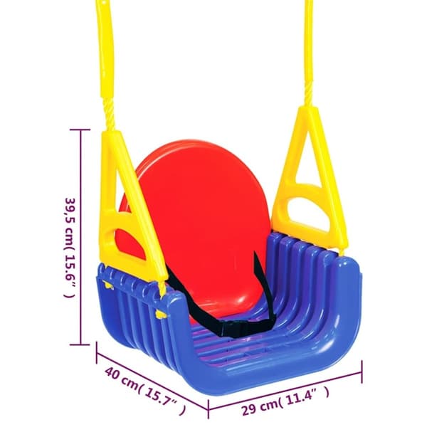 vidaXL 3-i-1 gungsits 29x40x39,5 cm polypropylen