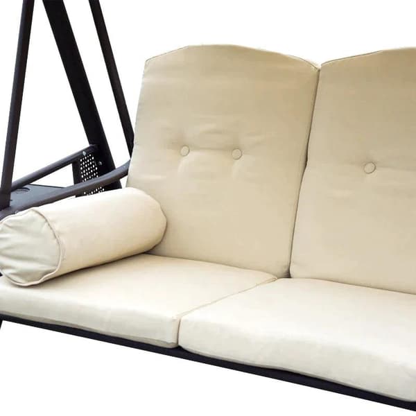 Rootz Hängmatta Gunga - Gungstol - Sitsgunga - Soltak - Utomhusbänk - Beige+brun - 20×208×172 Cm
