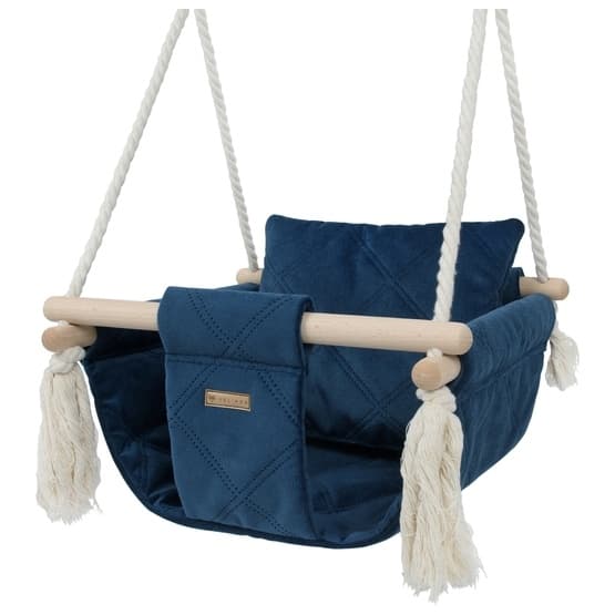 Babygunga - Velourtyg - Navy