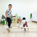 Miniatyrbild 3 av 4: Balans- och motorikspel Montessori i naturligt trä och gult