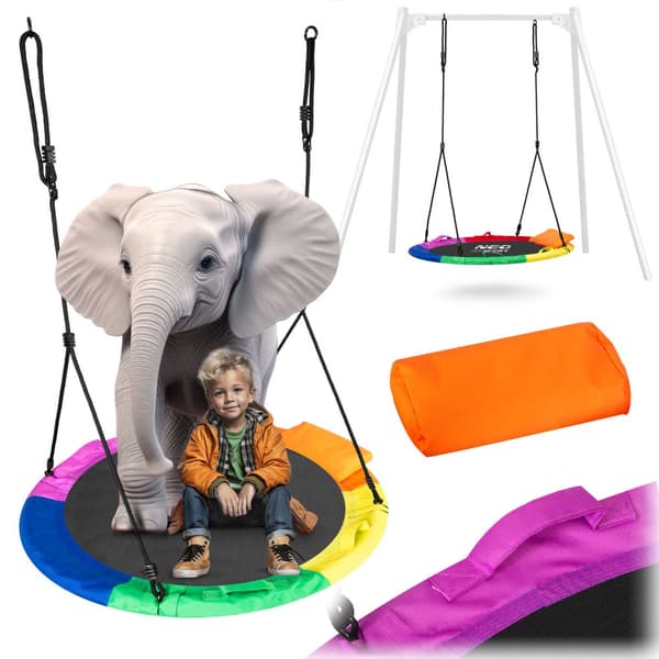 Swingo XXL storkeredegynge, flerfarvet, 120 cm